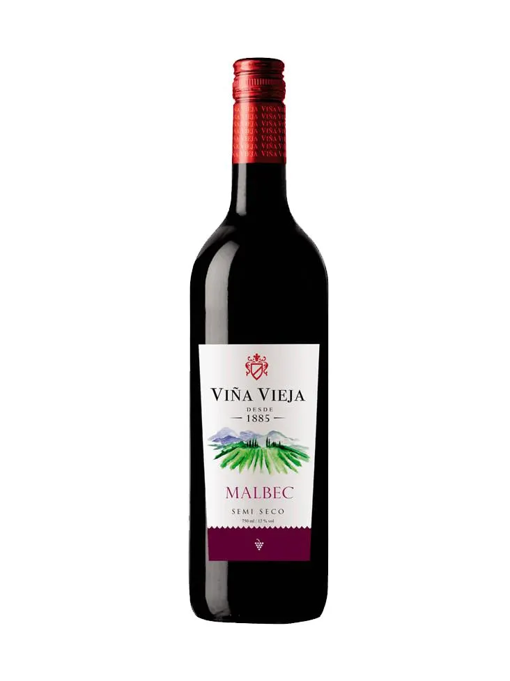 VINO VIÑA VIEJA MALBEC SEMI SECO 750ML