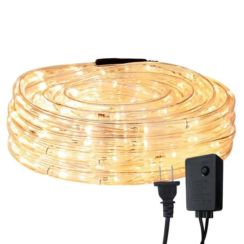 Manguera Tira Luces Led Navidad 10 Metros Impermeable Ambar