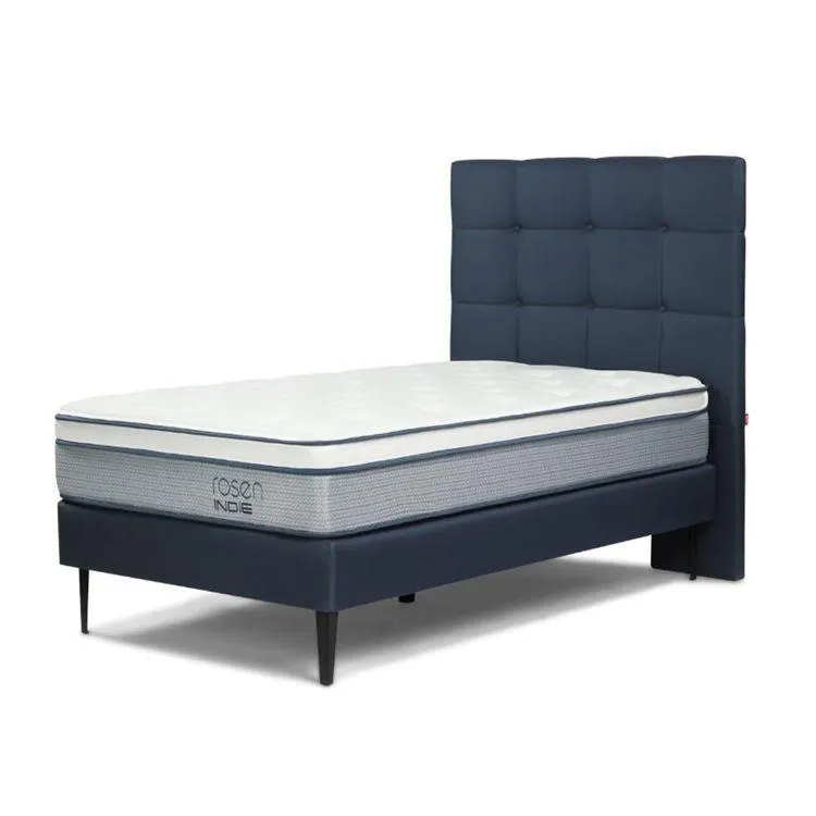 Cama Rosen Indie Issey Azul 1.5 Plazas