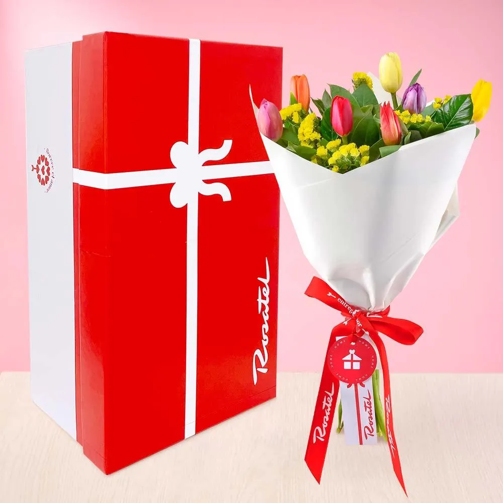 Ramo con Tulipanes de Colores y Flores