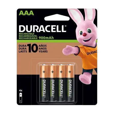 Pila Duracell recargable AAAx4u