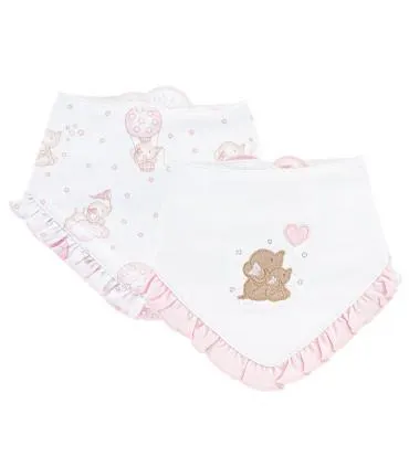 Pack De 2 Baberos De 100% Algodón Pima | Colección Baby Elephant Pink