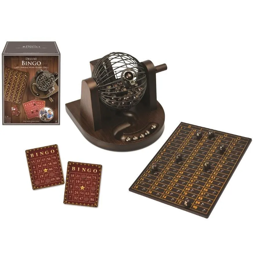 Juego De Mesa Bingo De Lujo Madera