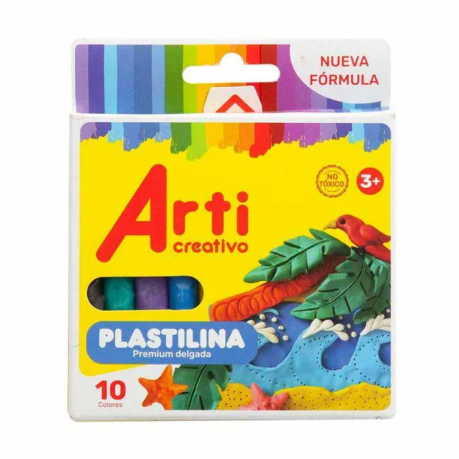 Manualidades ARTI CREATIVO Plastilina Premiun Delgada Caja 10un