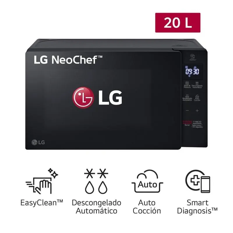Horno Microondas MS2032GAS 20L con EasyClean LG