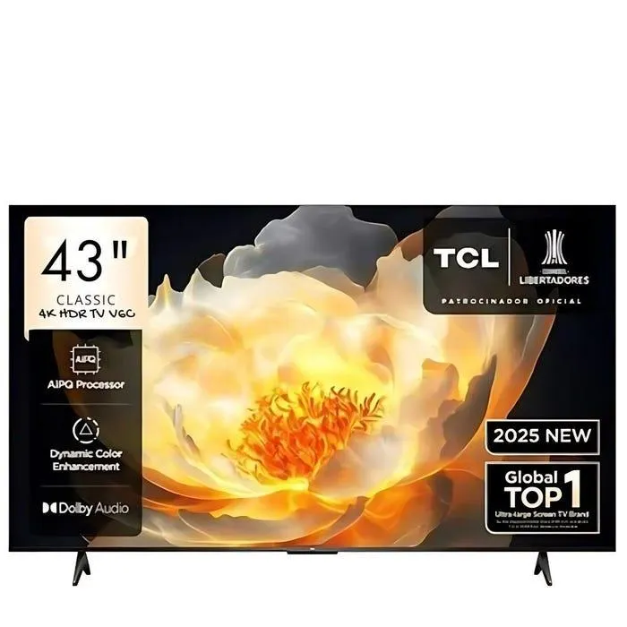 TV TCL 43" LED 4K Ultra HD Smart TV 43V6C