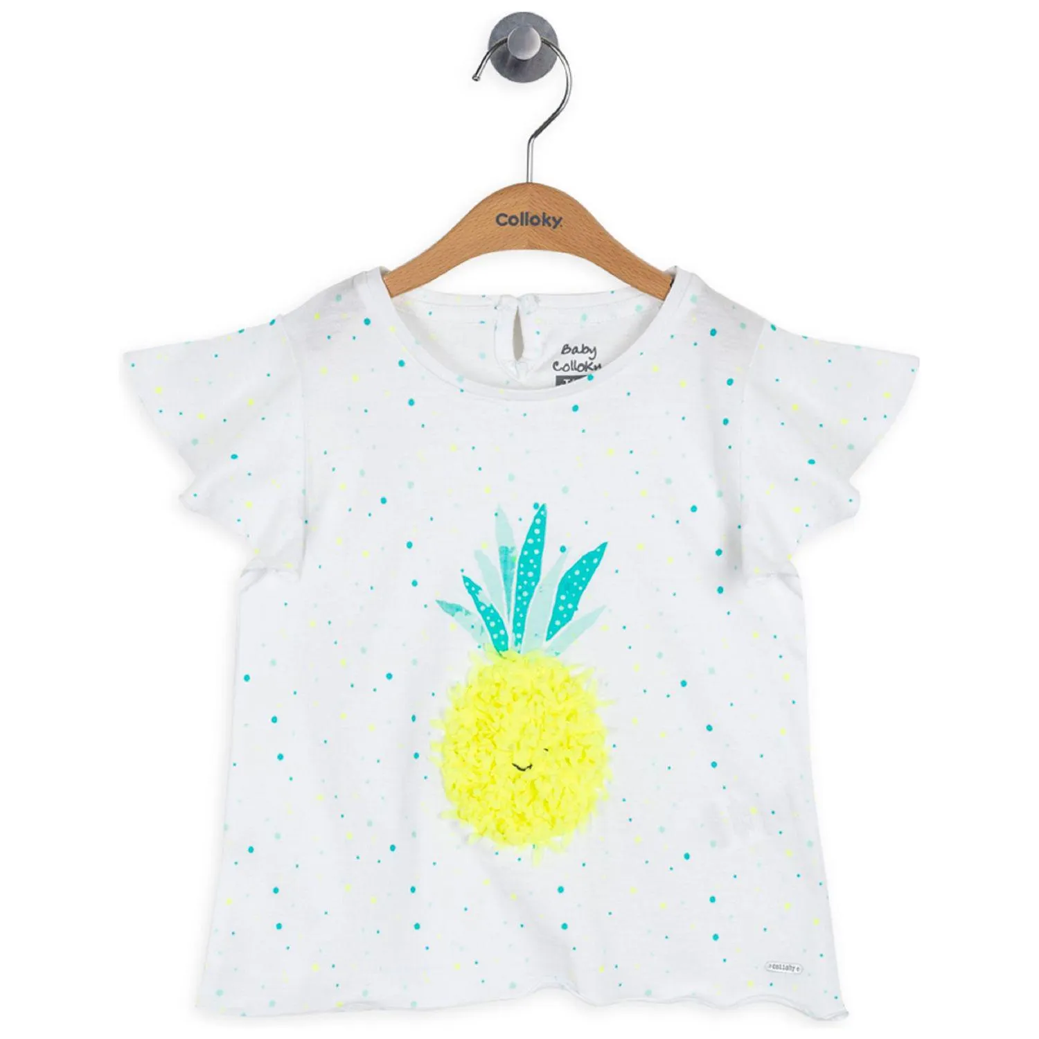 Polo Manga Corta Fruta Piña Aplicación Poje82