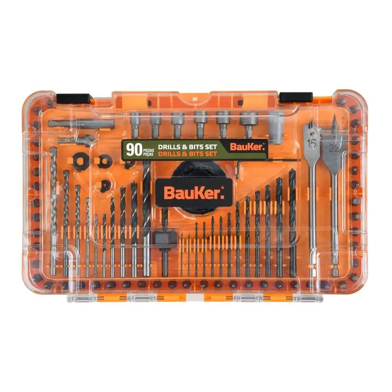 Set de Brocas y Dados 90 Piezas Bauker