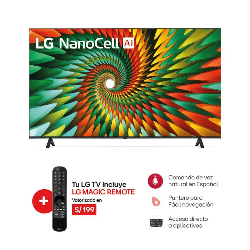 Televisor 55" Lg Nanocell 4k Thinq Ai 55nano77sra (2023)