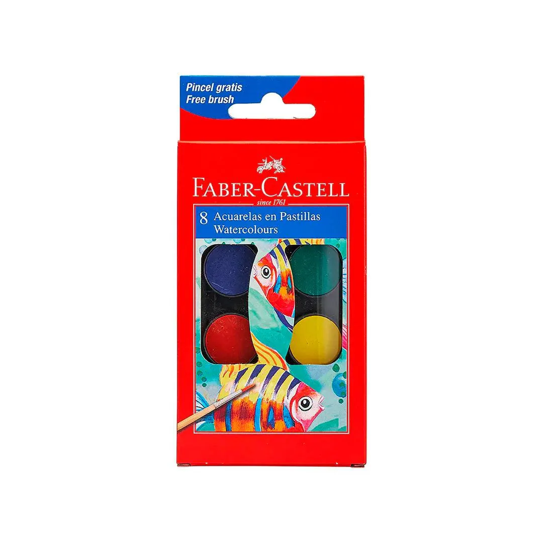 Acuarela Faber (125008) 8 Colores +Pincel