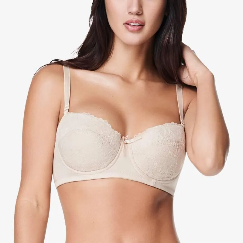 Sostén Algodón Encaje Push Up Removible