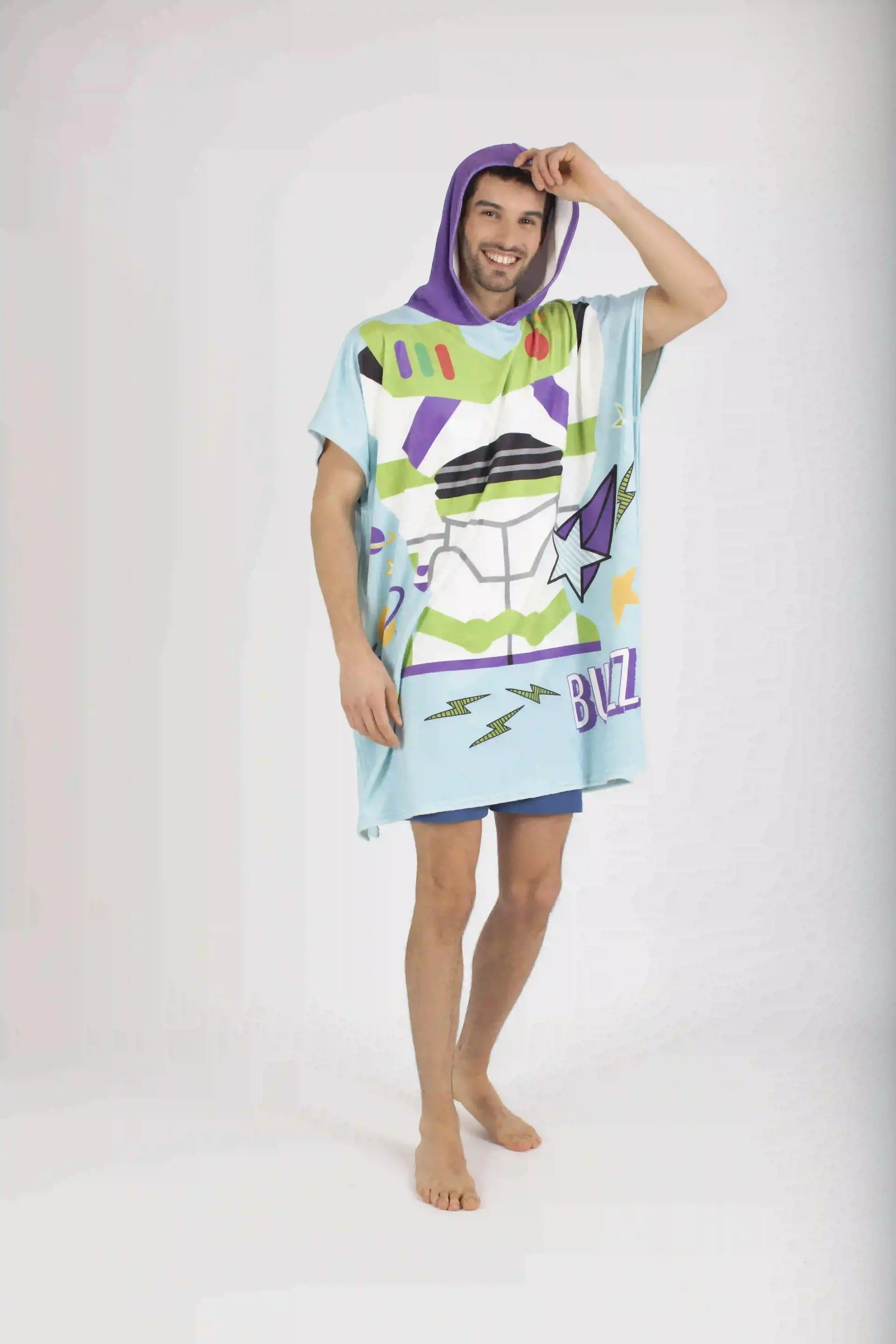 BATA DISNEY HOMBRE TOALLA CELESTE - D7748