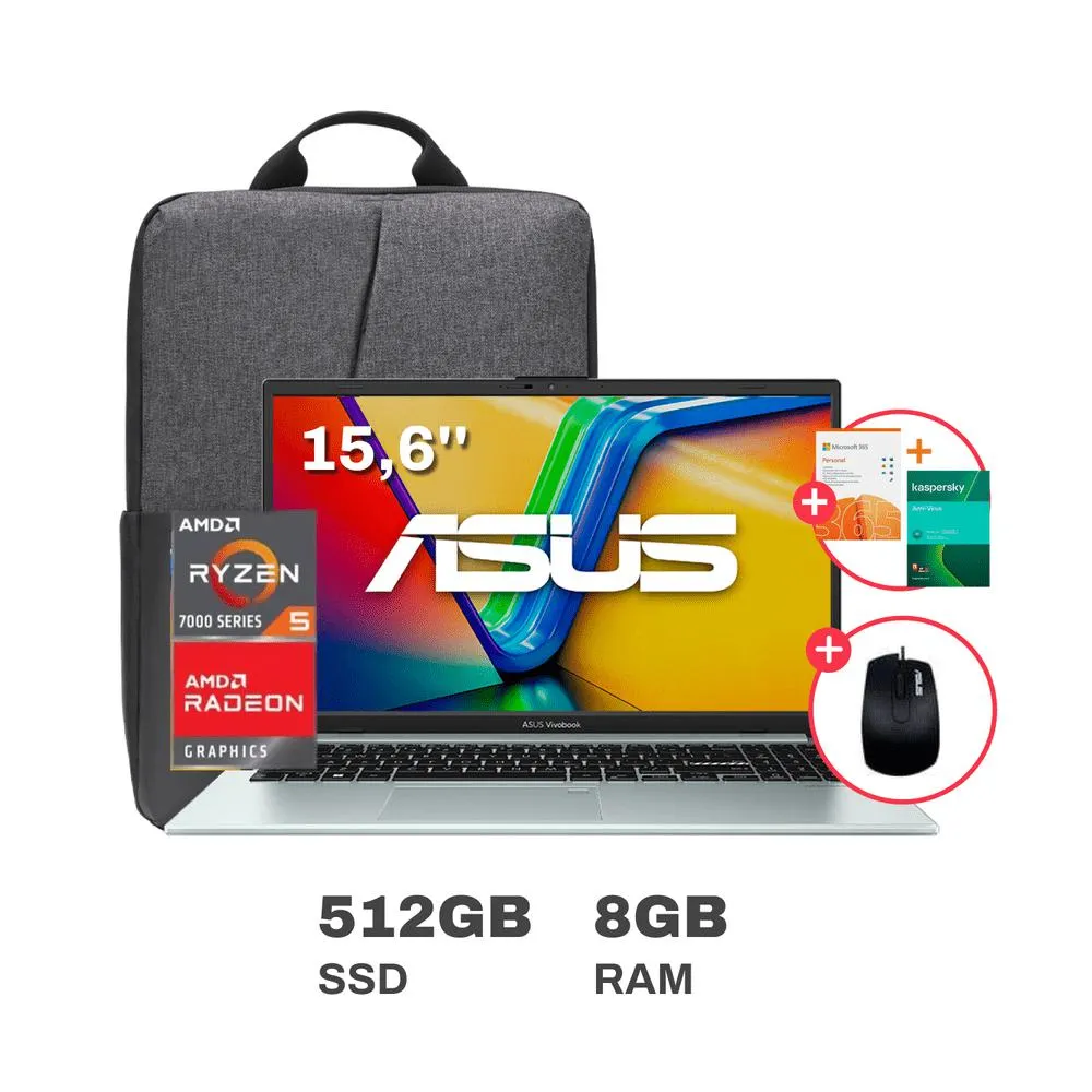 Laptop Asus Vivobook Go 15 E1504FA-NJ365W AMD Ryzen 5 8GB RAM 512GB SSD 15.6"