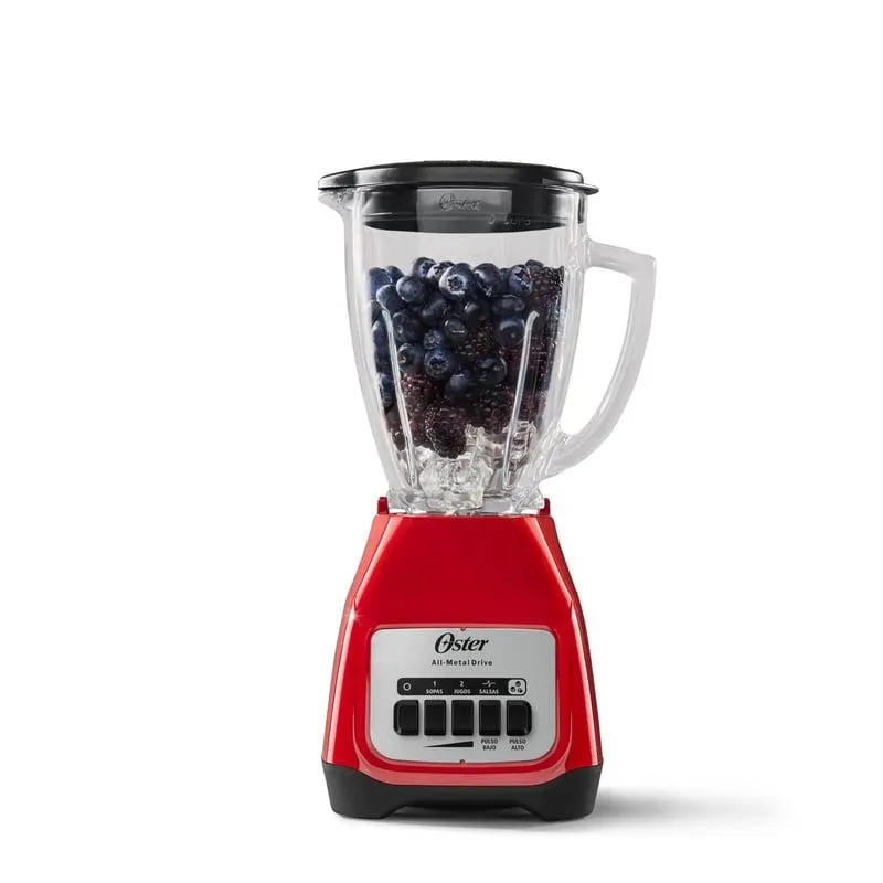 Licuadora Oster® Kaliman con vaso de vidrio 2 Velocidades mas Pulso BLSTKAG Roja