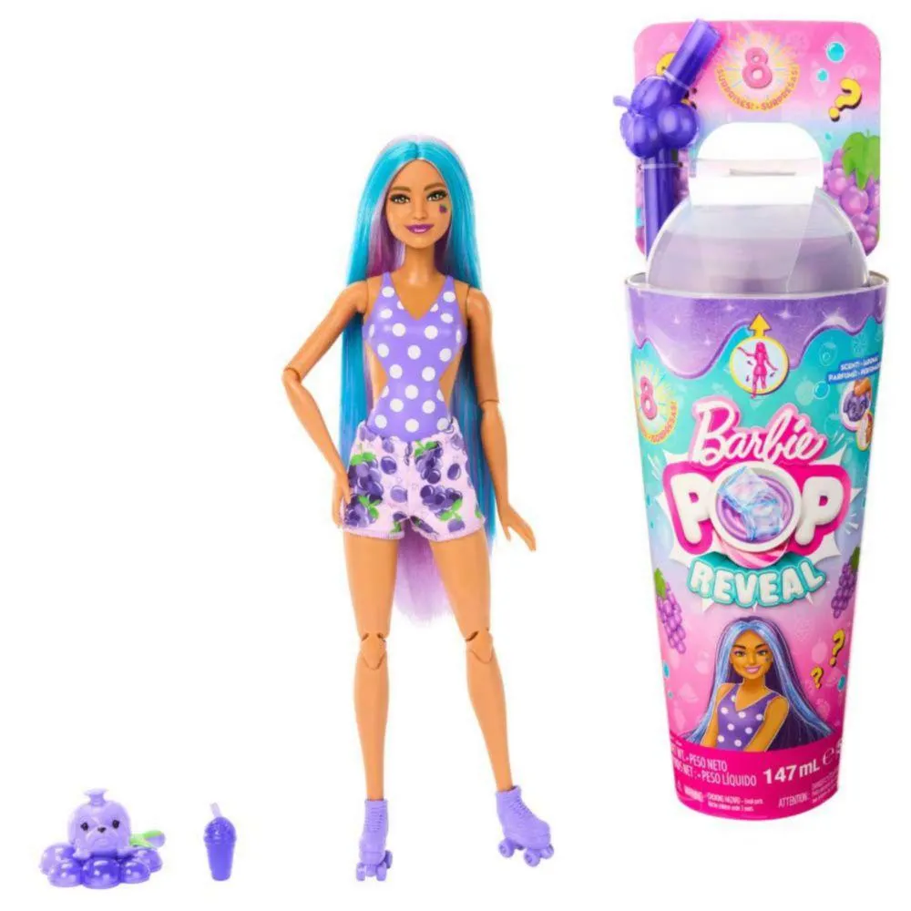 Muñeca Barbie Pop Reveal Serie Frutas Uva