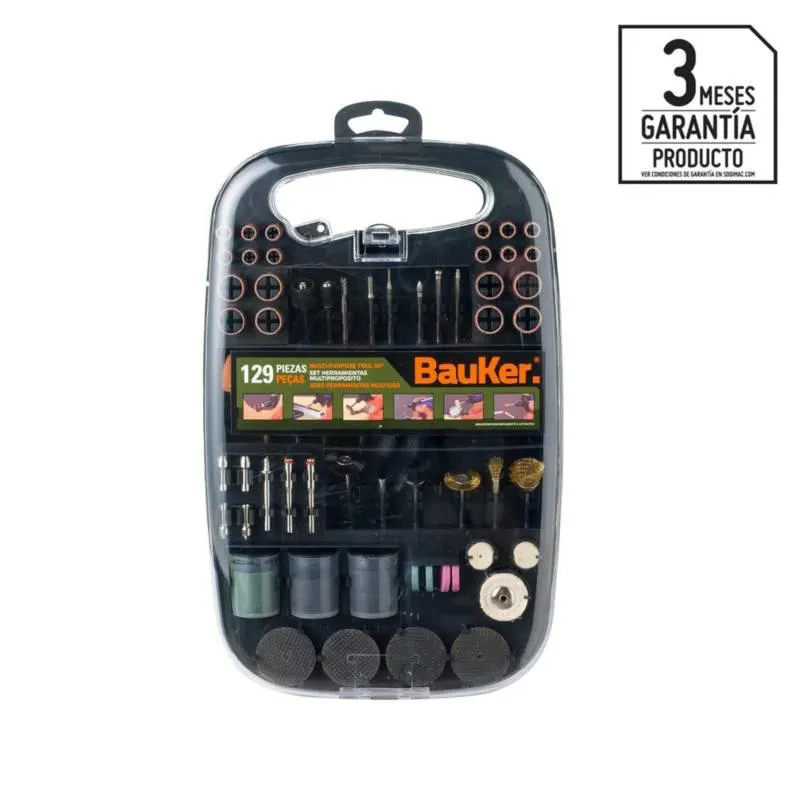 Kit de Accesorios Multipropósito 129 Piezas Bauker