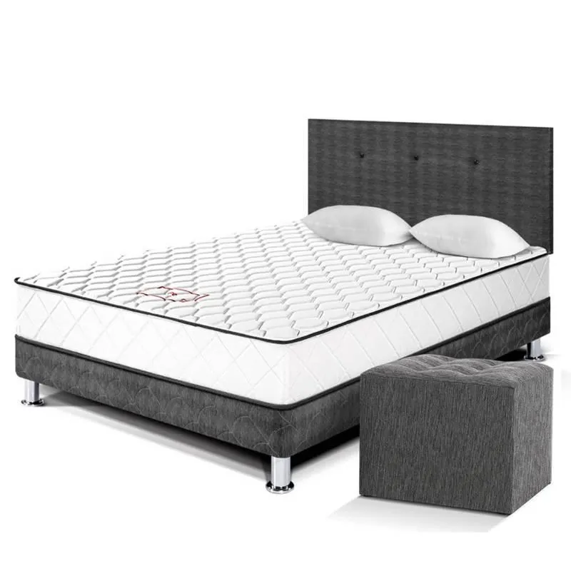 Dormitorio Per 2 Plz + Puff + 2 Almohadas + Protector