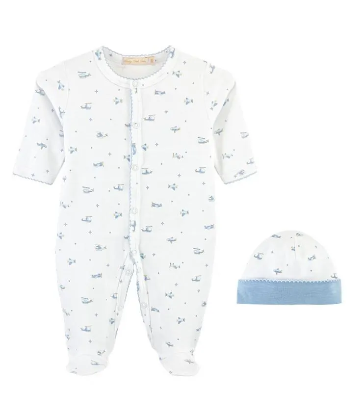 Conjunto Enterizo y Gorro De 100% Algodón Pima | Colección Happy Flight