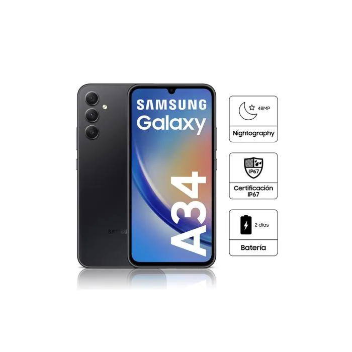 Smartphone Galaxy A34 5G 8GB 256GB Negro