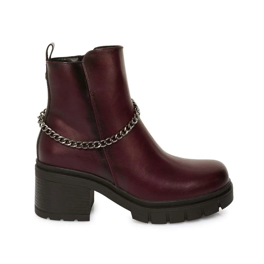 Botín Jodhpur Casual DAVI-2513 Cherry ADV