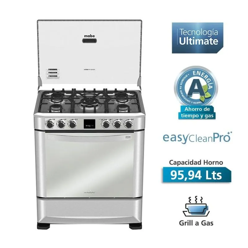 Cocina a gas Mabe 30" Acero Inox