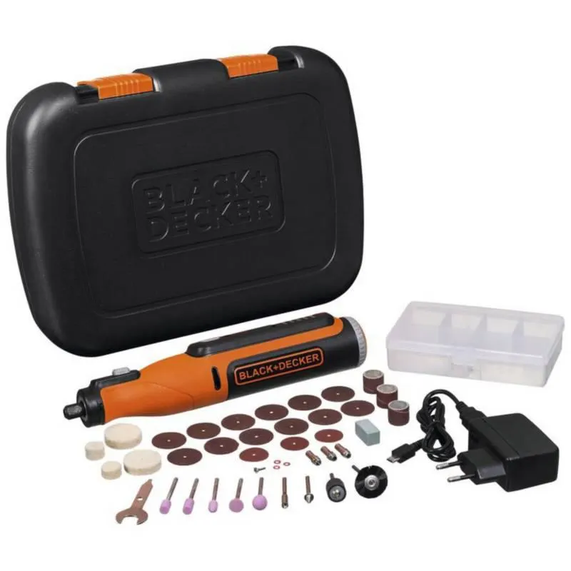 Multiherramienta Rotativa 8V+Set de 35 Pzs Black + Decker BCRT8K35-B2C