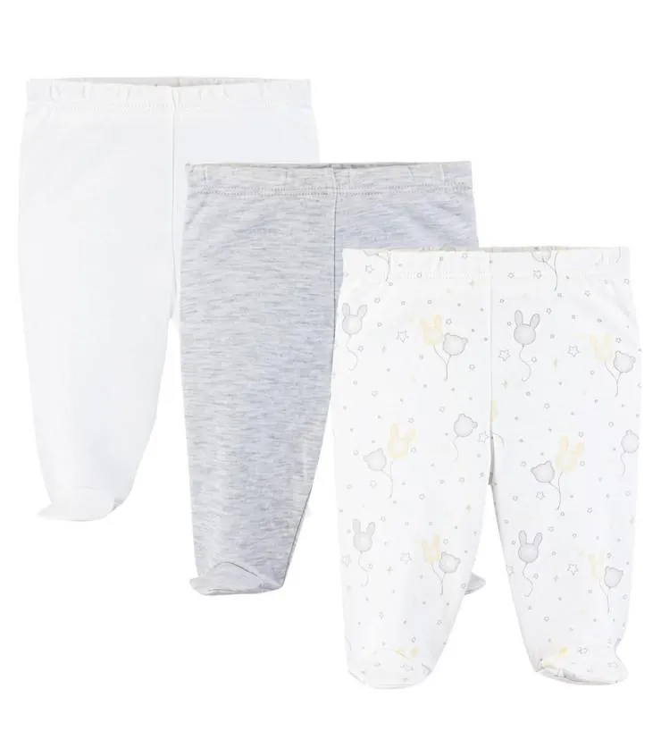 Pack de 3 pantalones de 100% Algodón Pima | Colección Cute Balloons