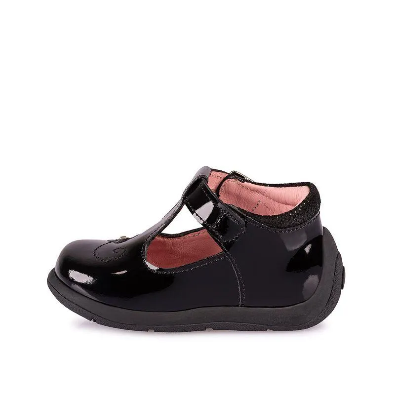 Zapato Maryjane Vestir JEFERS-014 Negro Rabbit Cuero