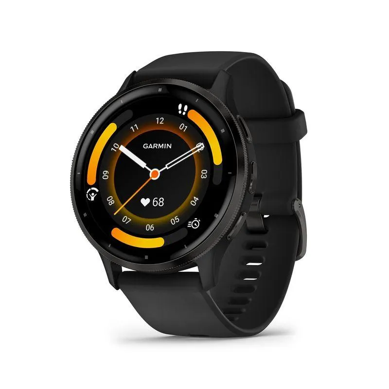 SMARTWATCH GARMIN VENU 3 NEGROSLATE CORREA SPORT NEGRA.