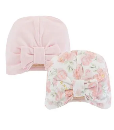 Pack de 2 Gorros de 100% Algodón Pima | Colección Pastel Floral