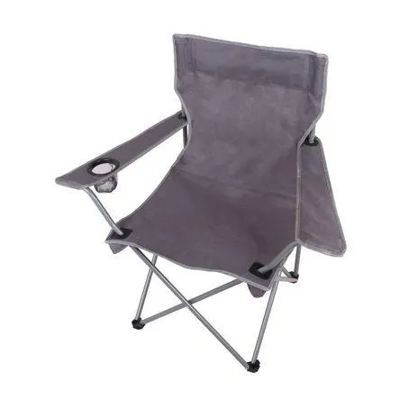 Silla Plegable Orange Gris con Brazos y Posavaso