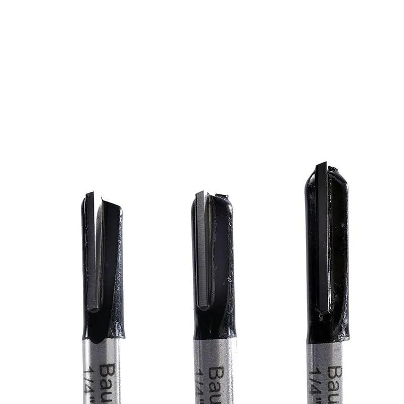 Fresa Recta 1/4 x 1/2 2 filos Bauker