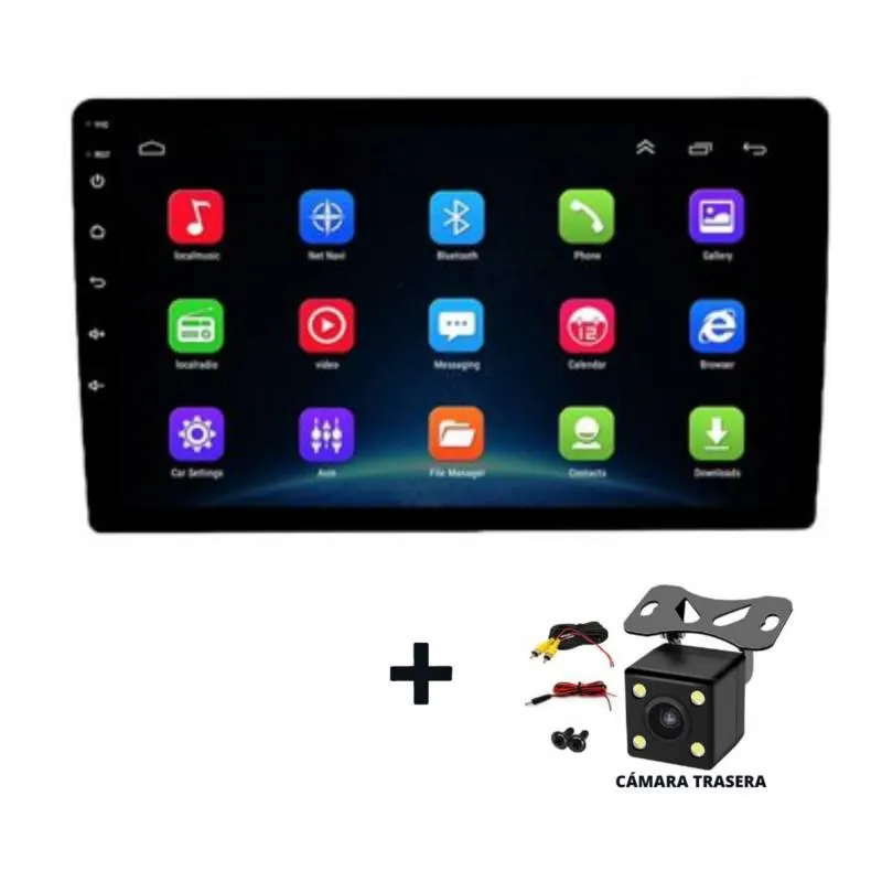 AUTORADIO 2RAM 32GB 4Core ANDROID 9 Pulg Para Auto Camioneta + Cámara