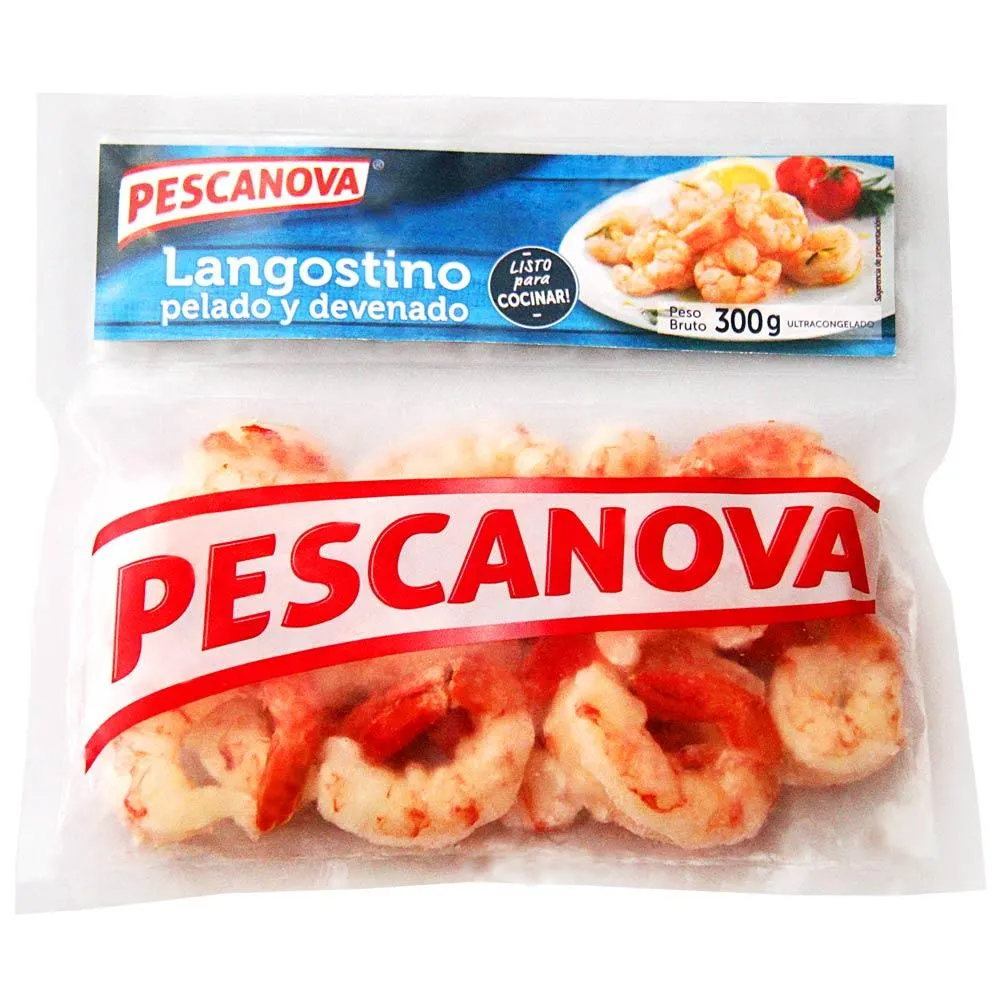 Langostino Crudo Pelado PESCANOVA Bolsa 300g