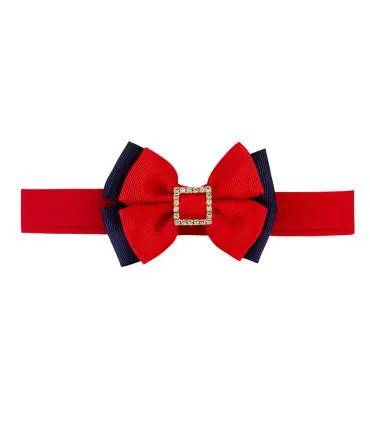 Vincha Elástica Francis | Color Azul y Rojo