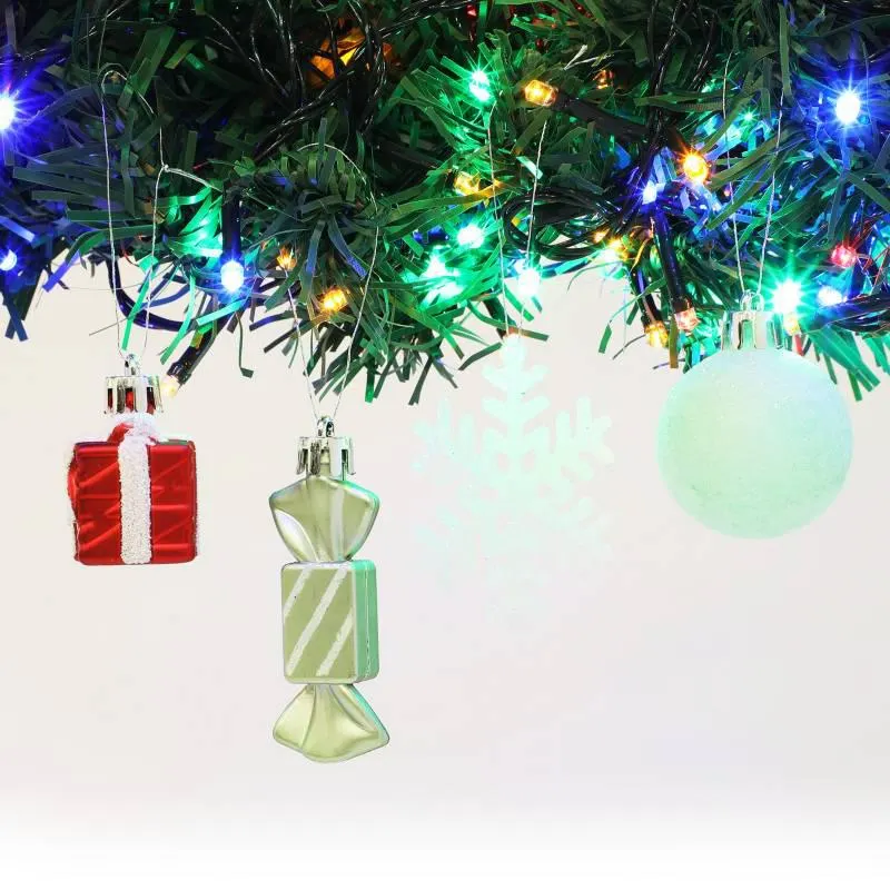 Set24 Adornos Navideño Blanco Rojo