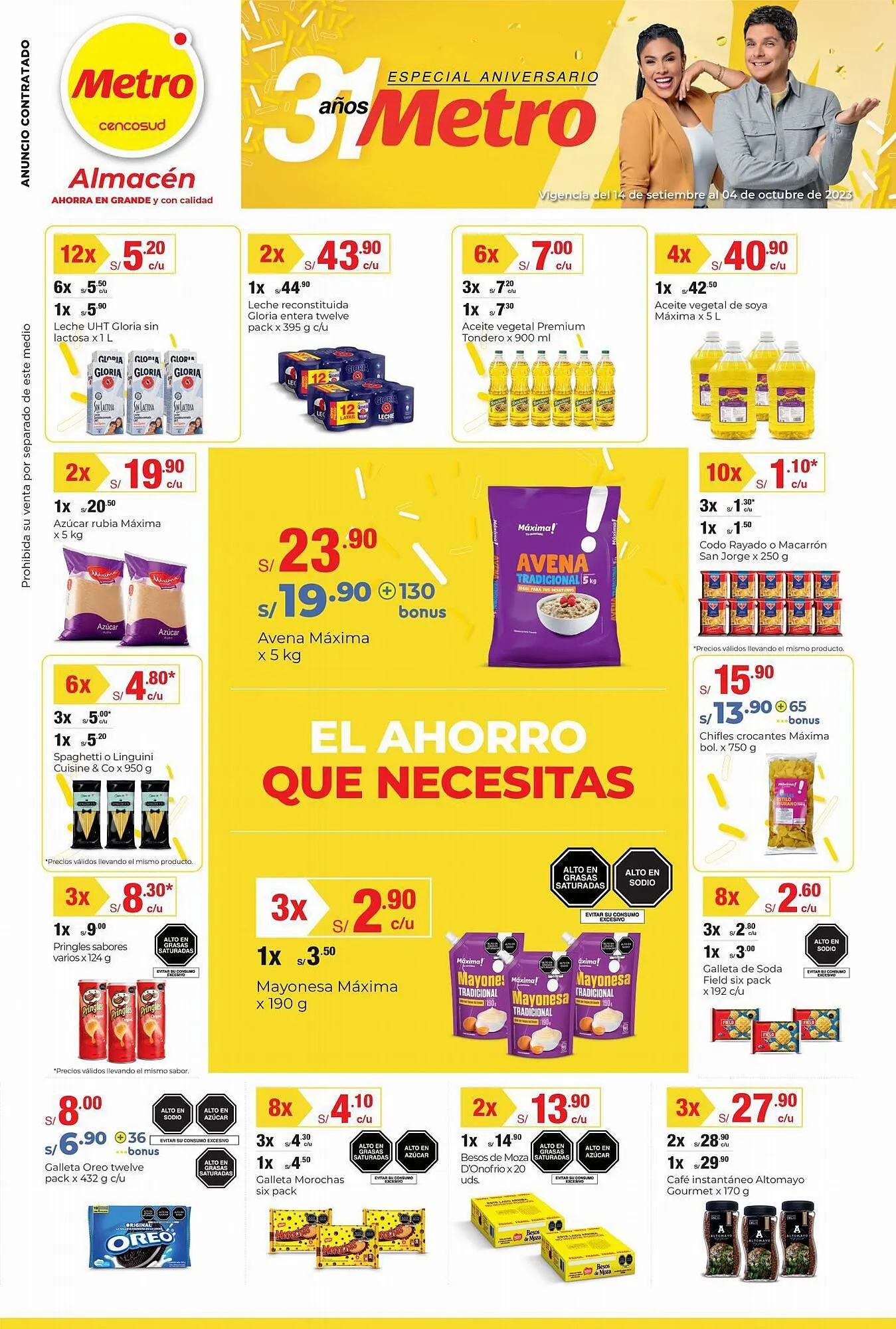 Catalogo de Catálogo Metro 22 de setiembre al 4 de octubre 2023 - Pag 1