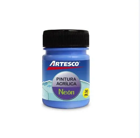 Pintura Acrilica Artesco Neon 30ml Azul