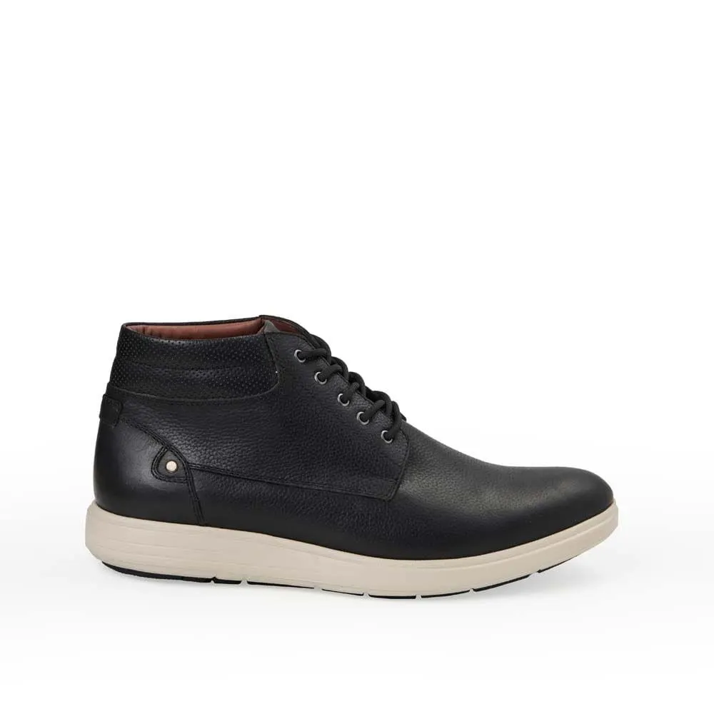 Botín Derby Casual ANGELO-2538 Negro Viale Homme Cuero