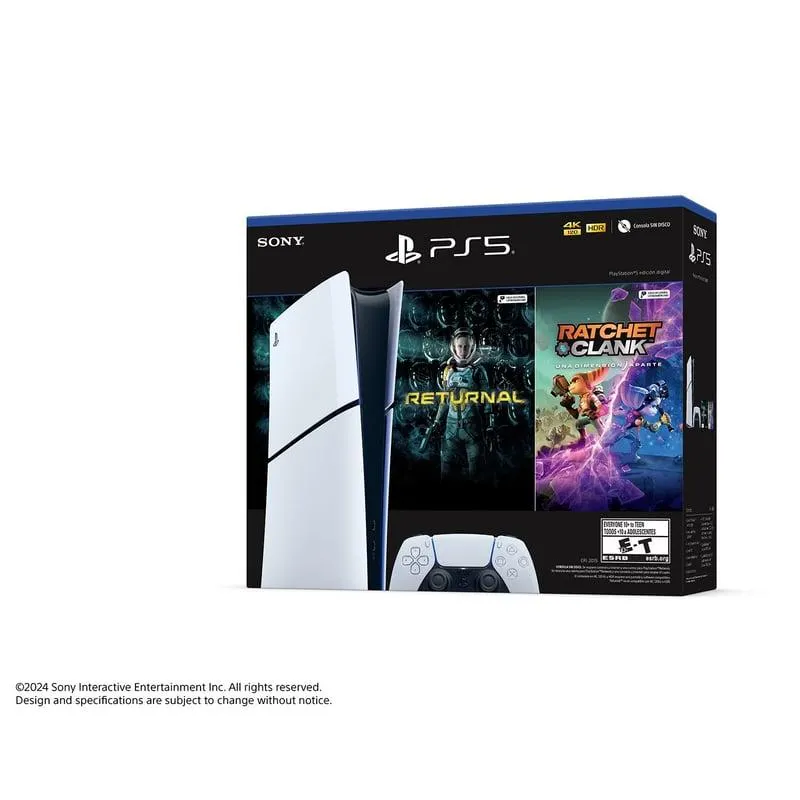 Consola PS5 Digital Slim + Returnal +Ratchet & Clank