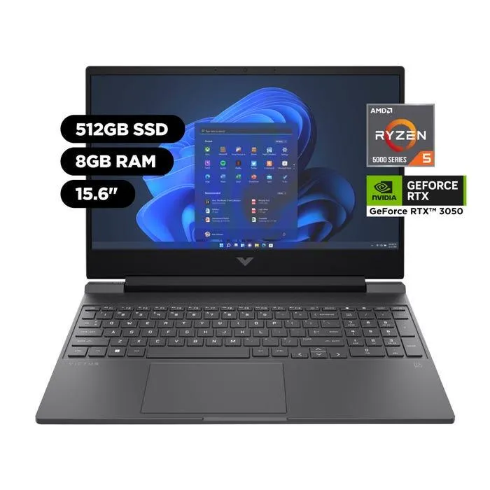 Laptop Gamer HP Victus 15.6" Windows 11 AMD Ryzen 5 8GB 512GB NVIDIA RTX3050 15-FB0128LA