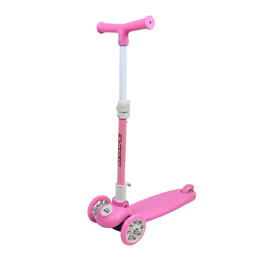 Scooter 3 Ruedas Con Luces Rosado 60 Cm