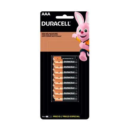 Pilas Duracell AAA x16 unidades