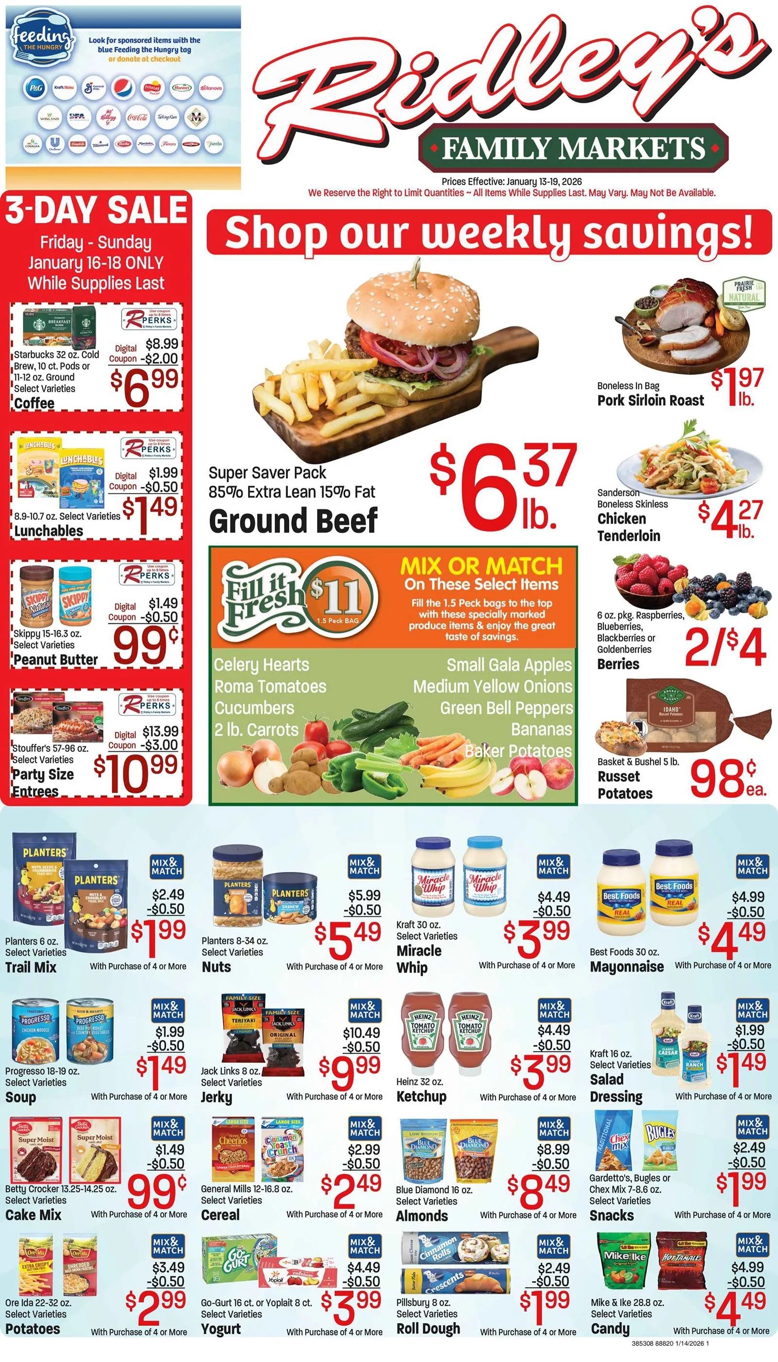 Weekly ad Ridley's Family Markets Sales from January 13 to January 19 2026 - Page 1