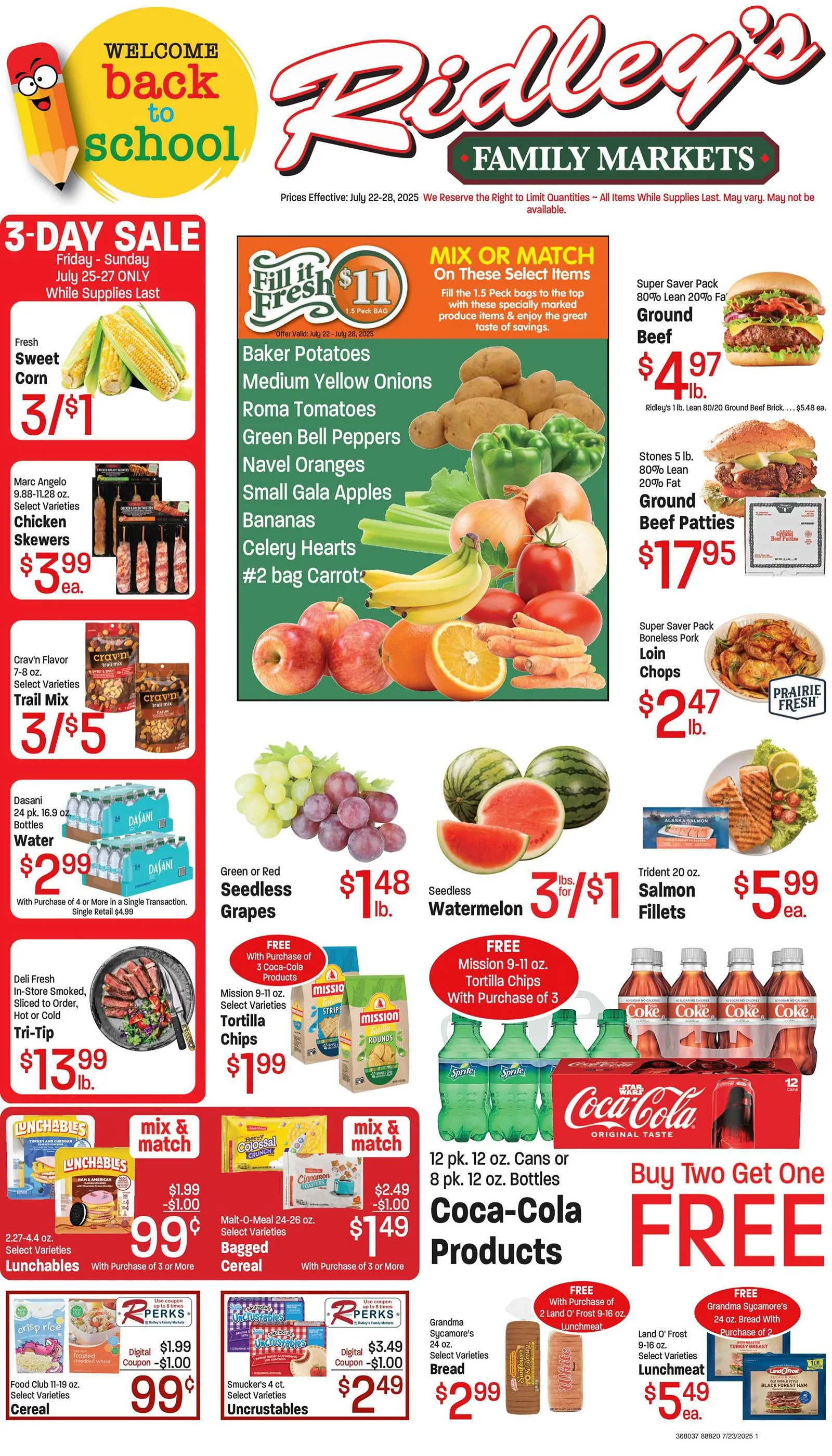 Weekly ad Ridley's Family Markets Sales from July 22 to July 28 2025 - Page 