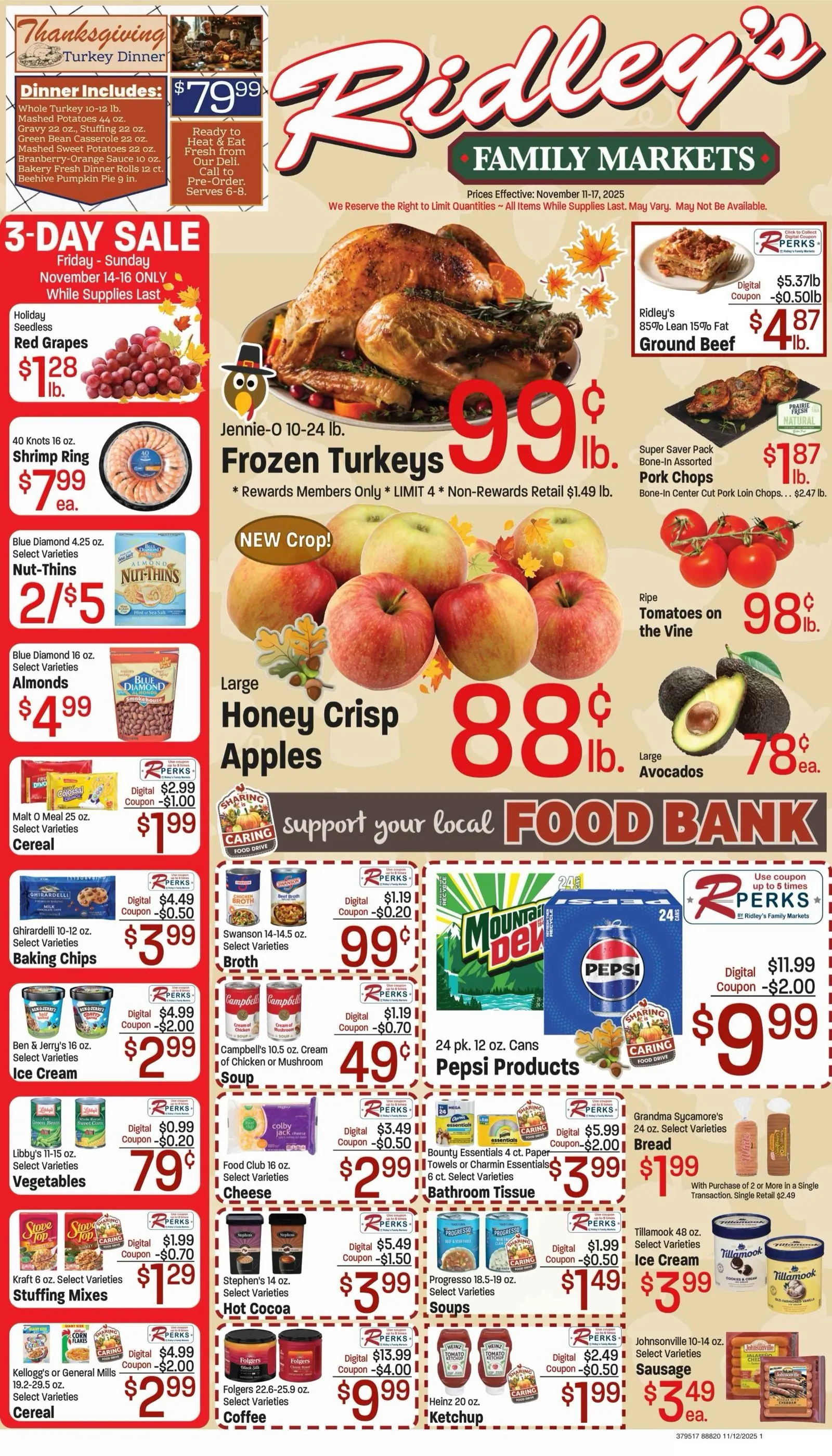 Weekly ad Ridley´s Family Markets Sales from November 11 to November 17 2025 - Page 1