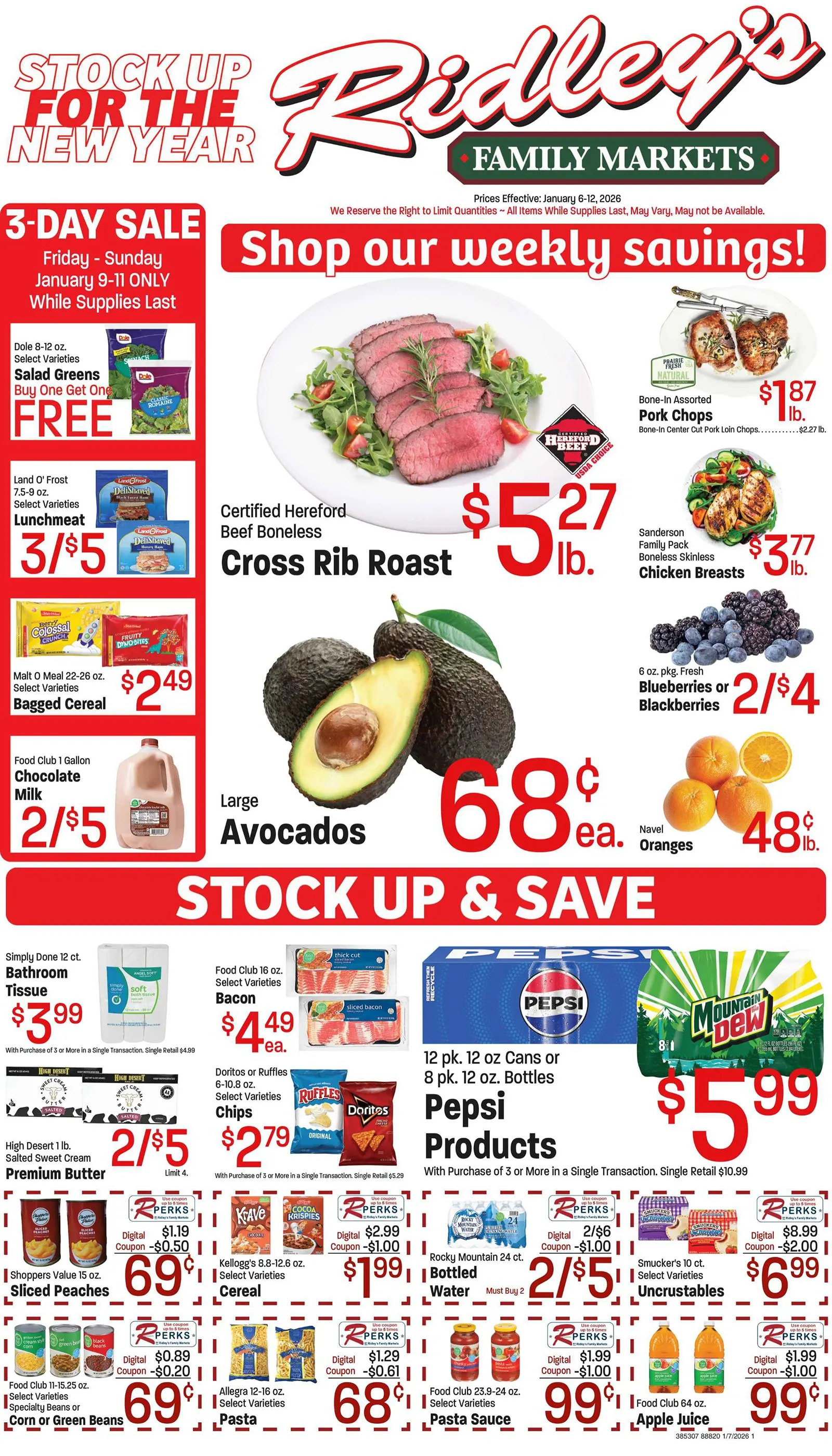 Weekly ad Ridley's Family Markets Sales from January 6 to January 12 2026 - Page 