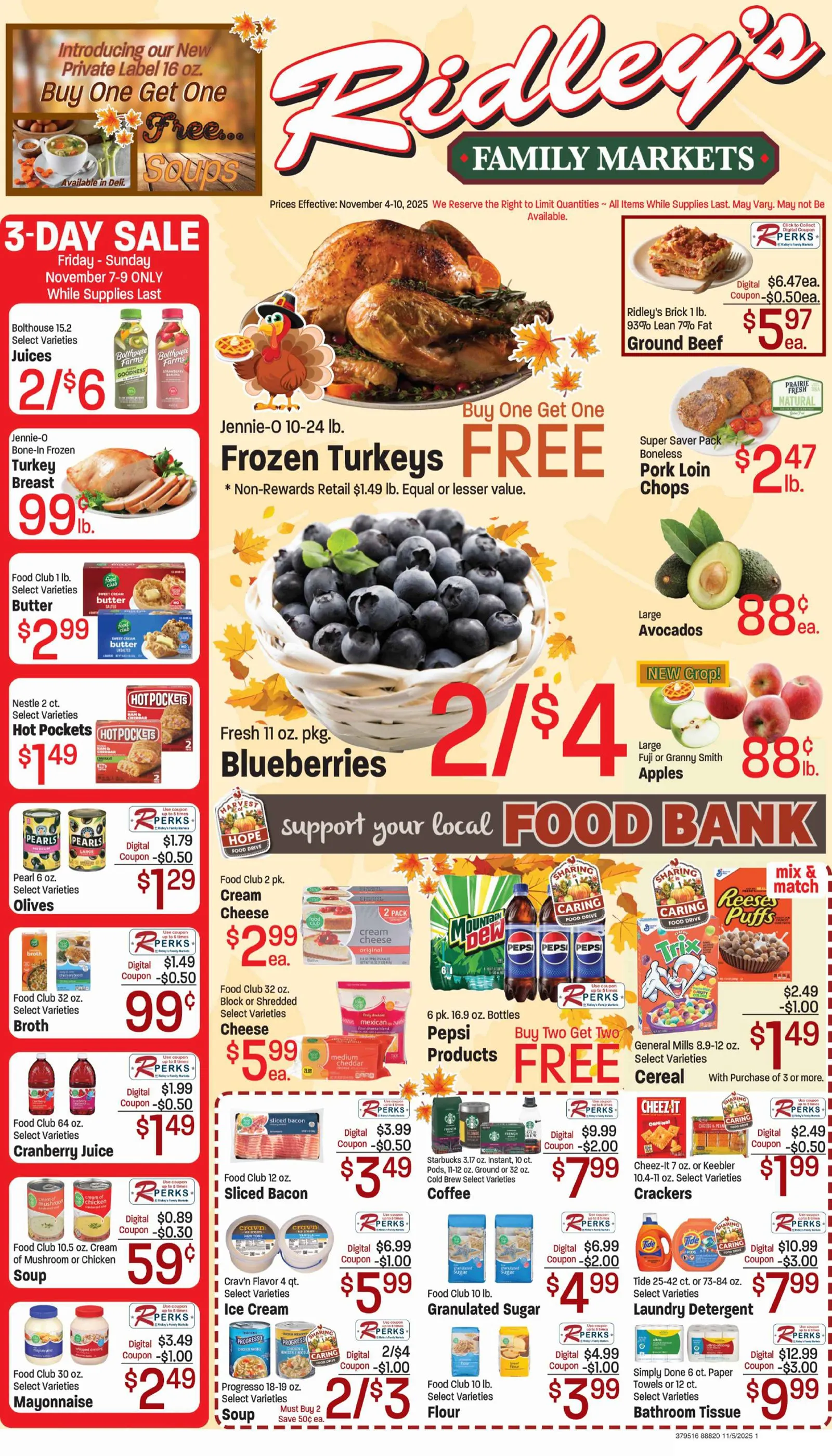 Weekly ad Ridley's Family Markets Sales from November 4 to November 10 2025 - Page 1