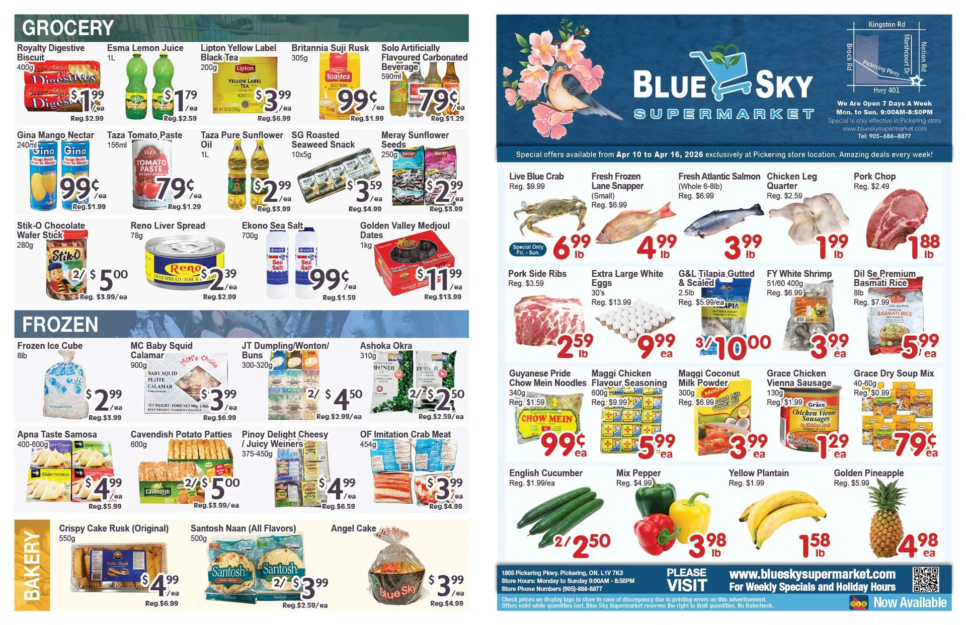  Blue Sky Supermarket Sales from April 10 to April 16 2026 - flyer page 1