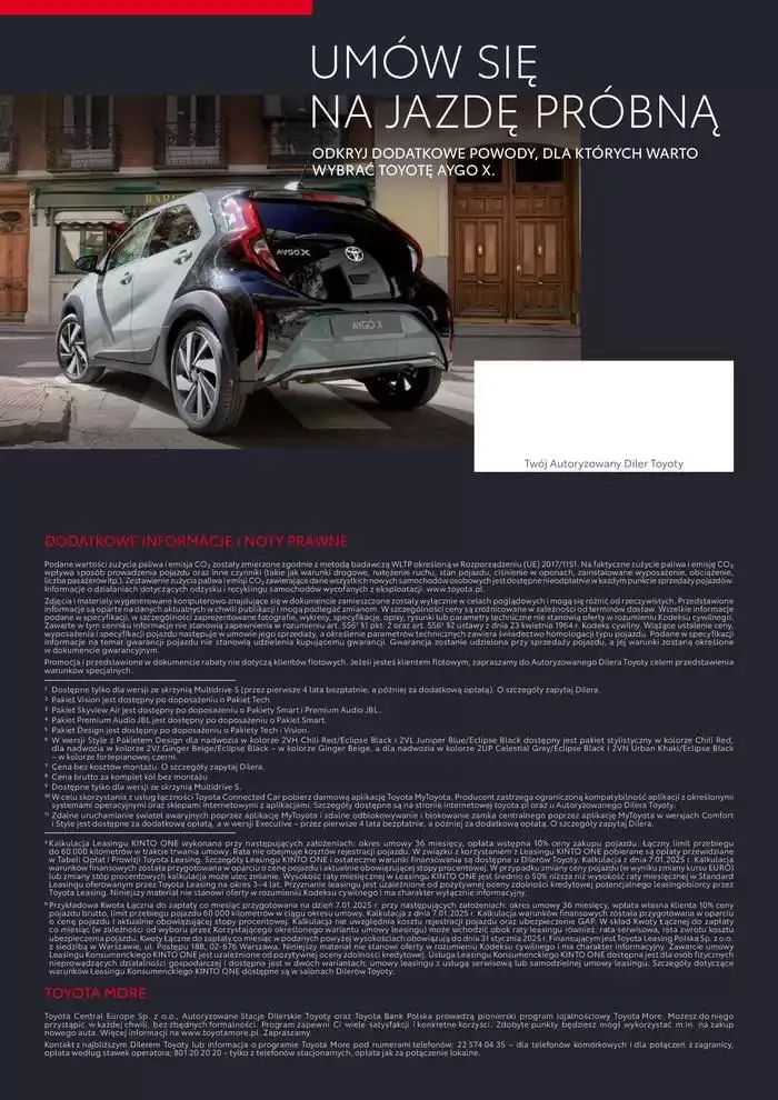 Gazetka Toyota AYGO X od 31 stycznia do 31 grudnia 2025 - Strona 12